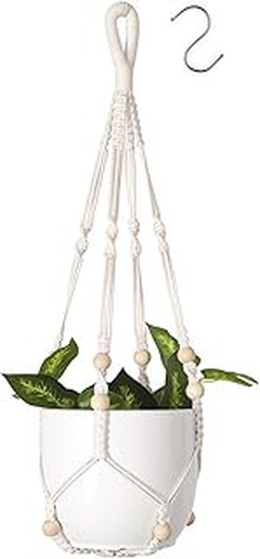 Conoce los precios de los maceteros colgantes de macramé