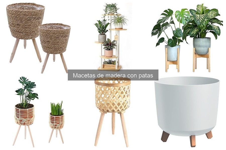 Alternativas a las macetas de madera con patas para tus plantas