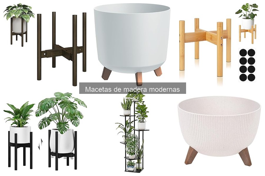 Alternativas a las macetas de madera modernas para tus plantas