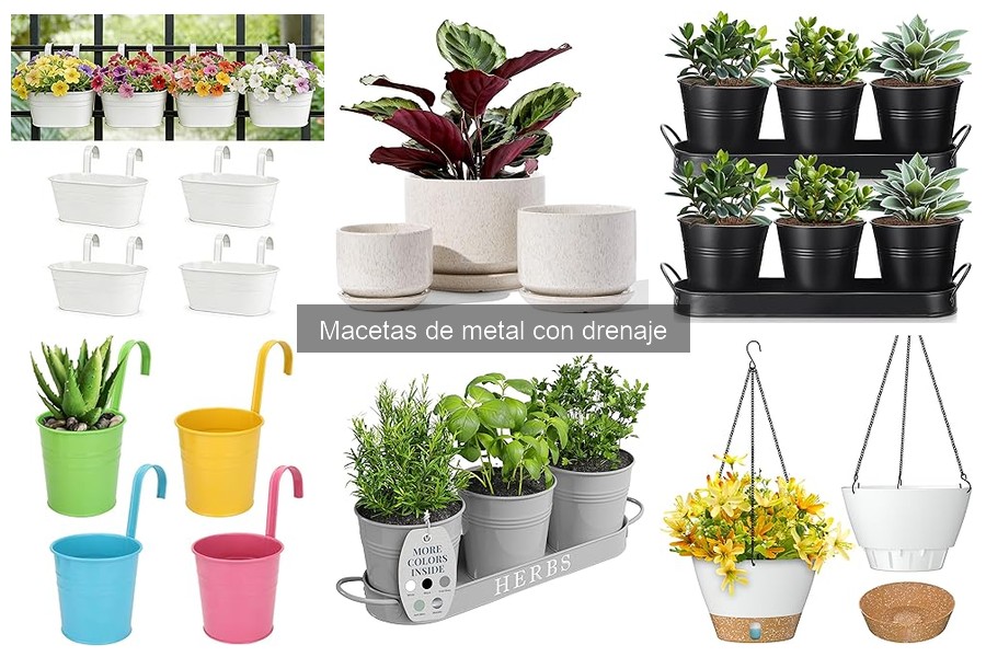 Alternativas a las macetas de metal con drenaje