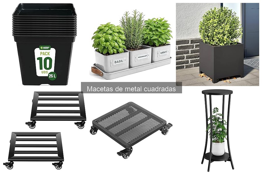 Alternativas a las macetas de metal cuadradas para tus plantas