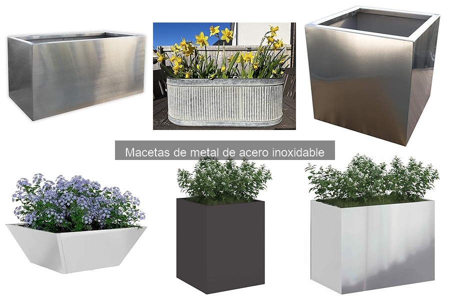 Alternativas a las macetas de metal de acero inoxidable