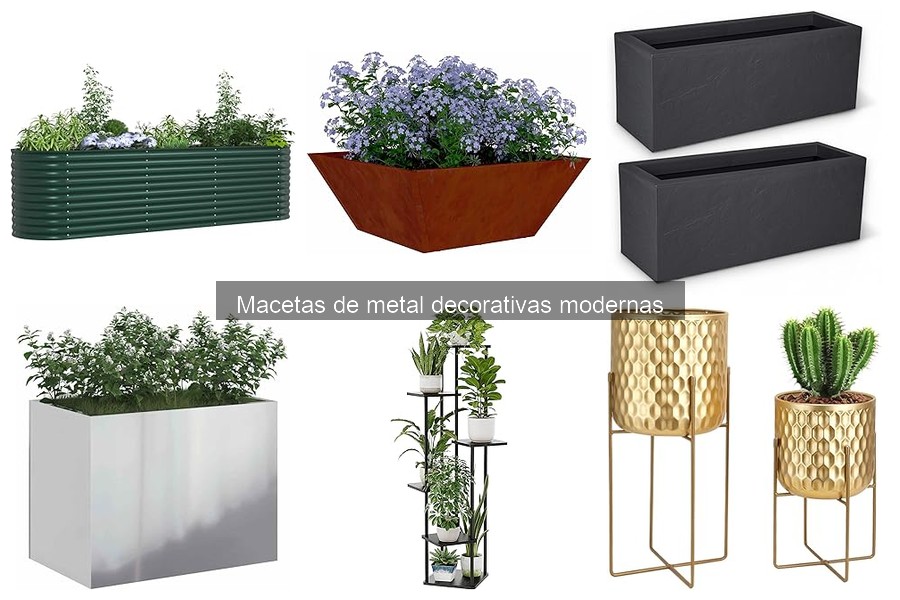 Alternativas a las macetas de metal decorativas modernas