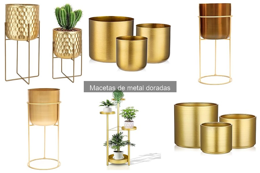 Alternativas a las macetas de metal doradas: opciones viables