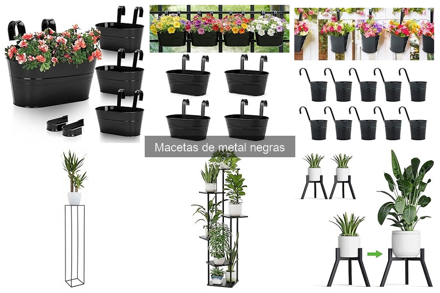 Alternativas a las Macetas de Metal Negras para Decorar