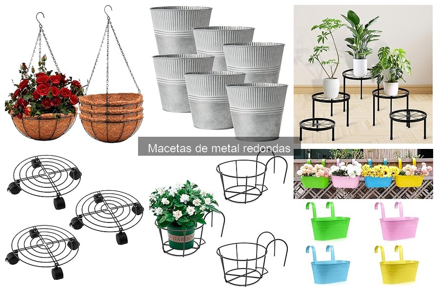 Alternativas a las macetas de metal redondas en jardinería