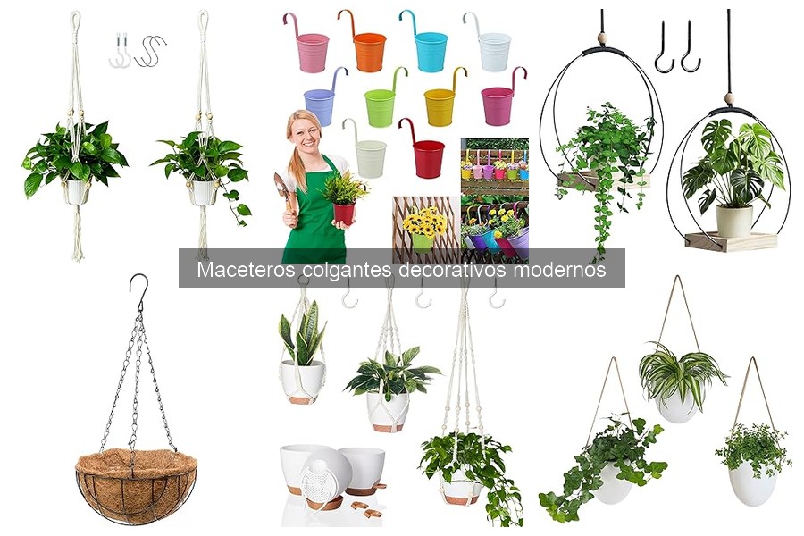 Alternativas a los maceteros colgantes decorativos modernos