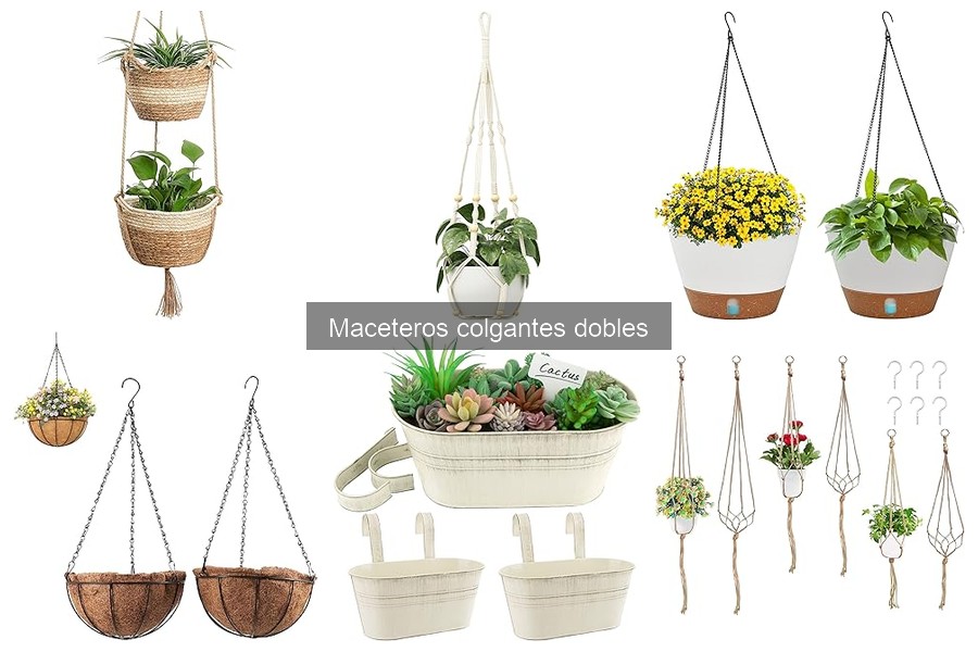 Alternativas a los maceteros colgantes dobles para tus plantas