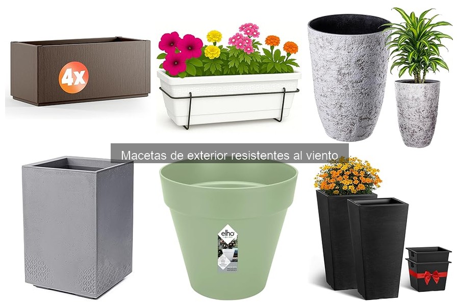 Alternativas a macetas de exterior resistentes al viento