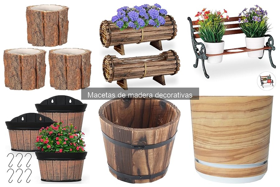 Alternativas a macetas de madera decorativas para tu hogar