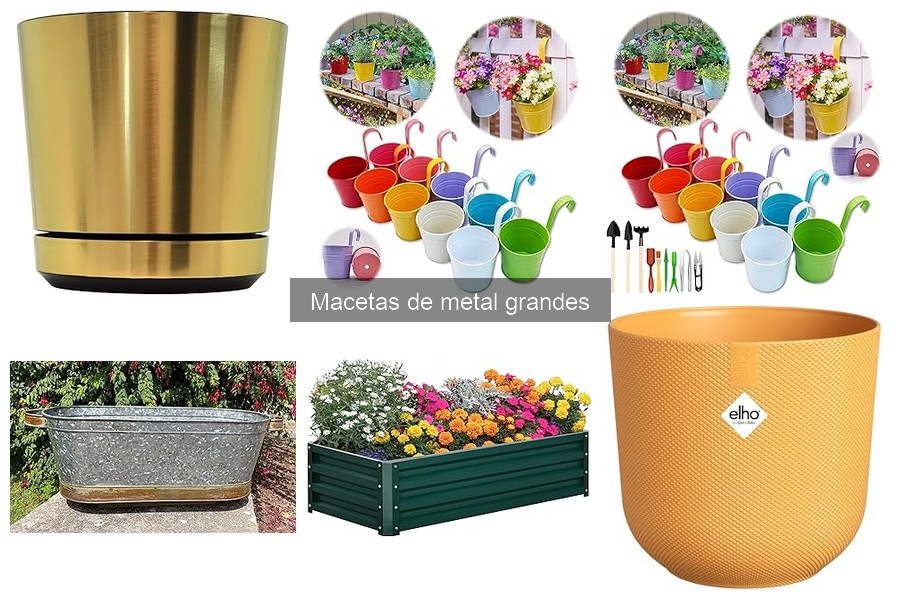 Alternativas a macetas de metal grandes para interiores