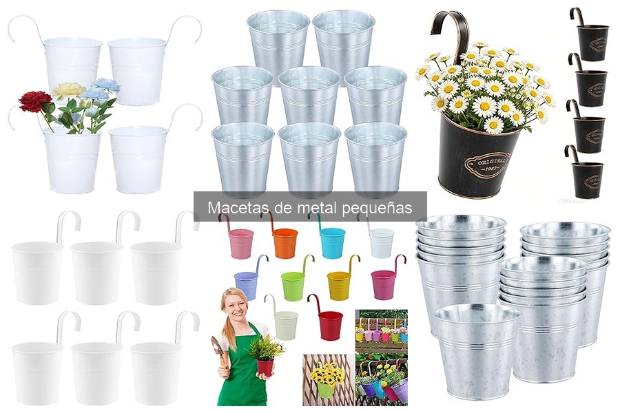 Alternativas a macetas de metal pequeñas para interiores