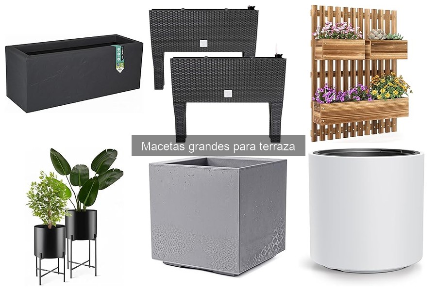 Alternativas a macetas grandes para terrazas modernas