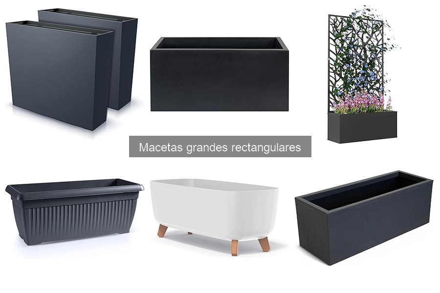 Alternativas a macetas grandes rectangulares para jardines pequeños
