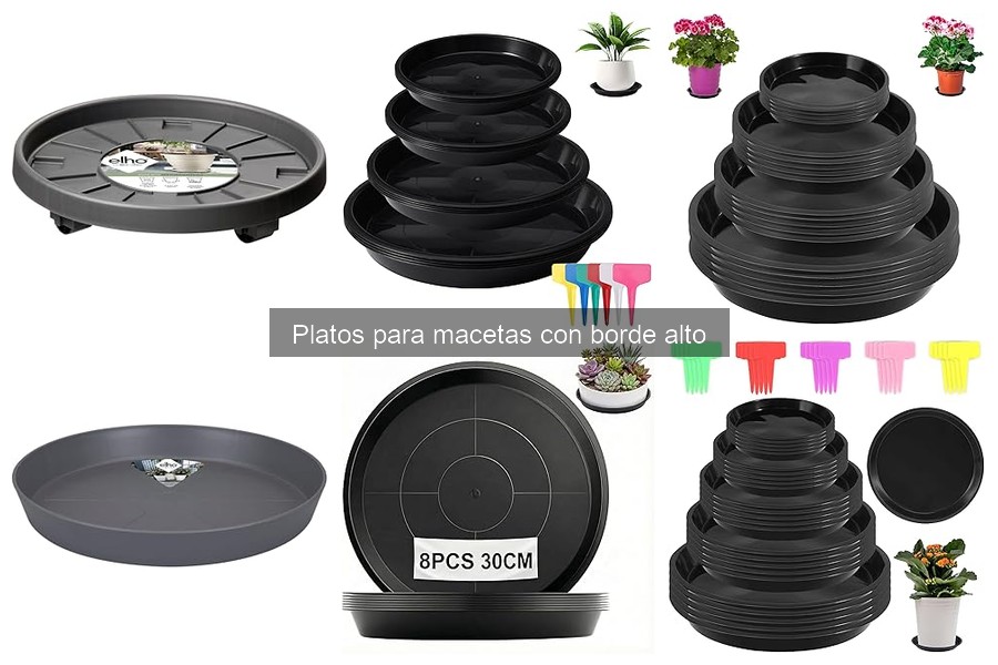 Alternativas a platos para macetas con borde alto