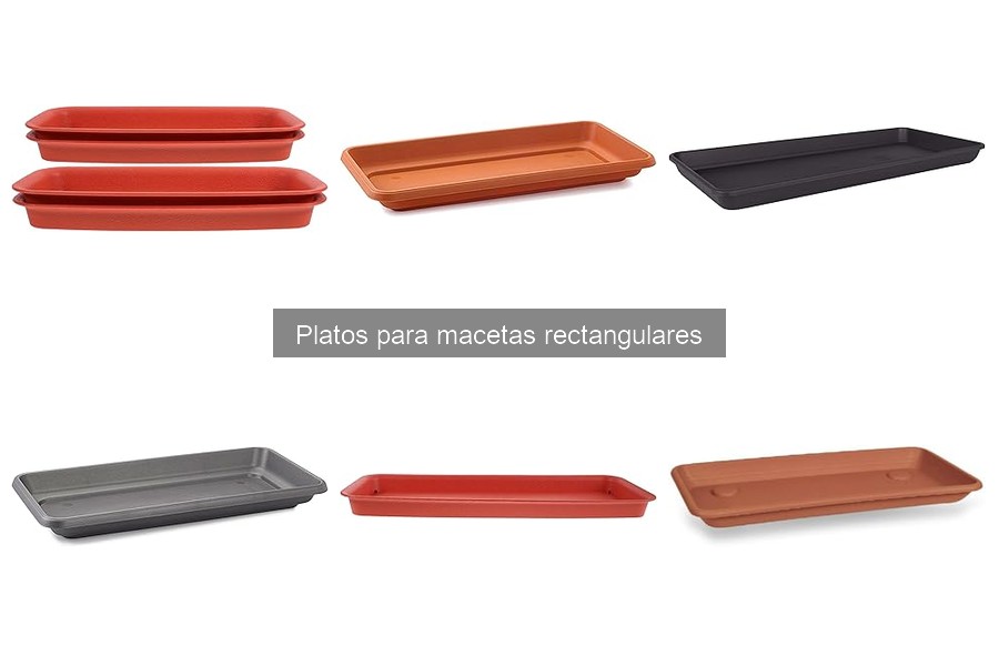 Alternativas a platos para macetas rectangulares
