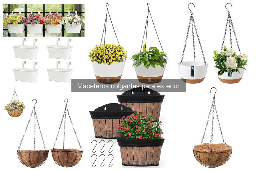 Alternativas creativas a maceteros colgantes para exterior