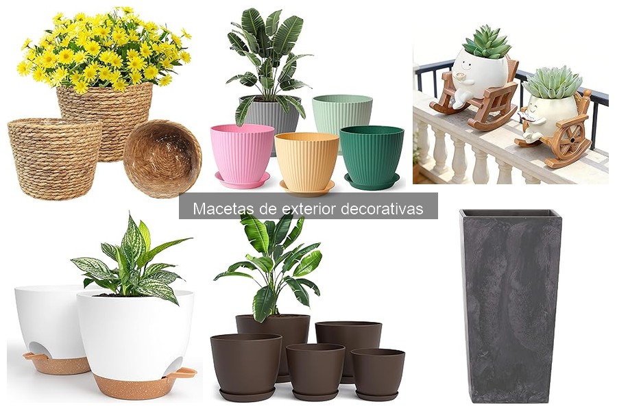 Alternativas innovadoras a macetas decorativas para exteriores