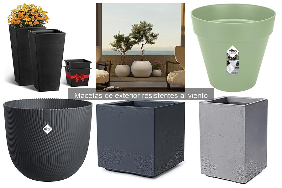 Características de Macetas de Exterior Resistentes al Viento