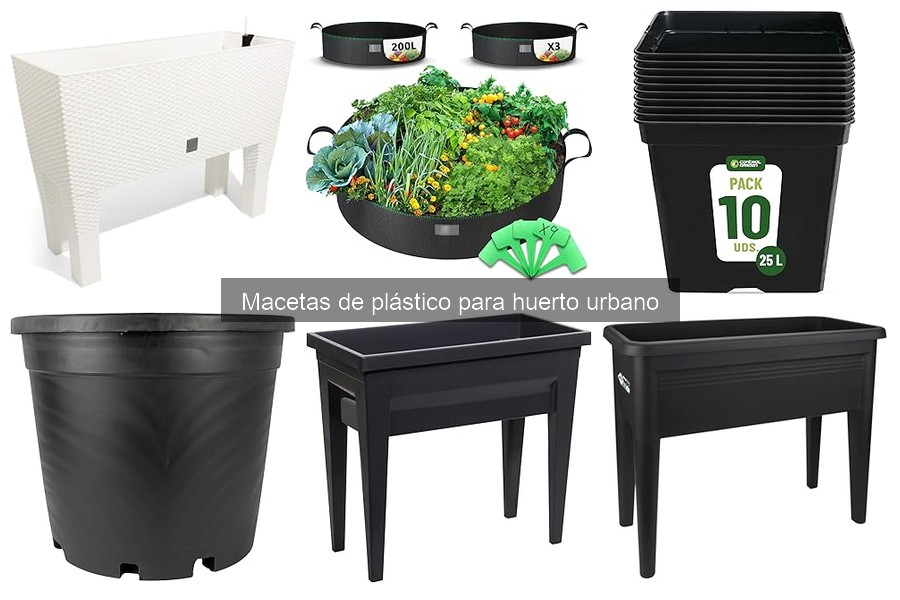 Cómo cuidar macetas de plástico en huertos urbanos