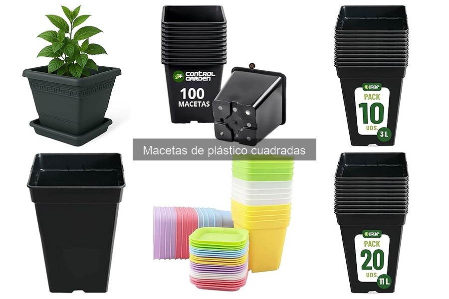 Cómo reciclar macetas de plástico cuadradas de forma creativa