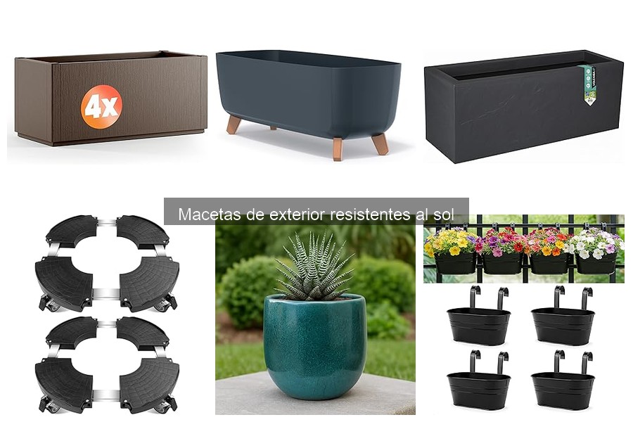 Comparativa de macetas de plástico y cerámica resistentes al sol