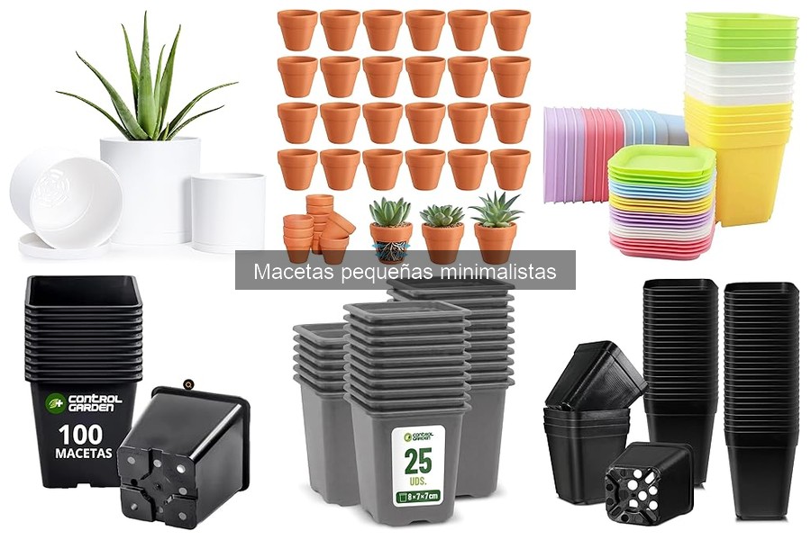 Comparativa de macetas pequeñas minimalistas de diferentes marcas