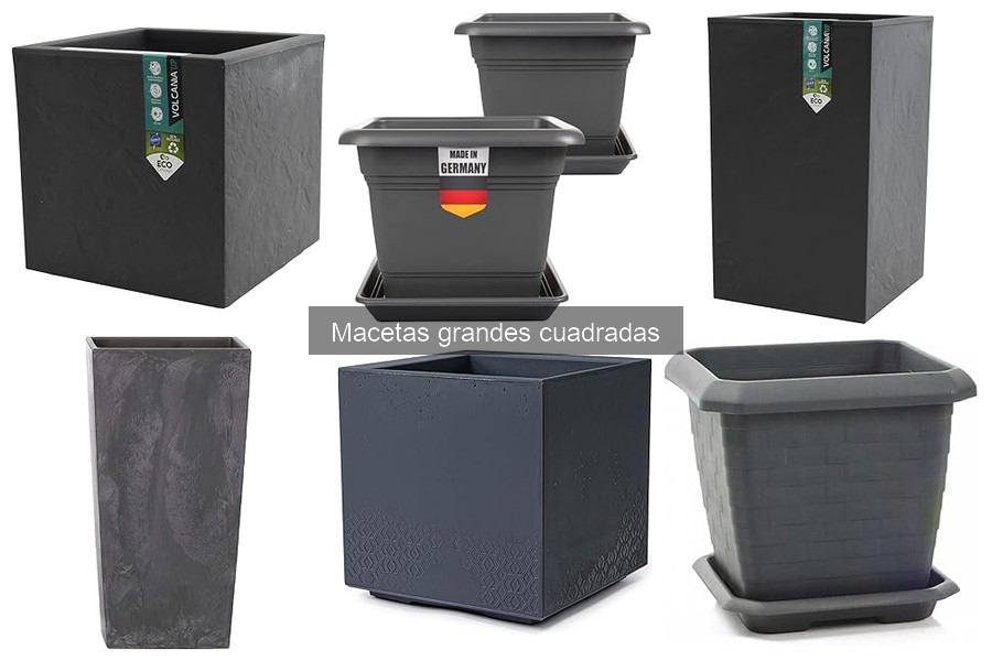 Comparativa de materiales para macetas grandes cuadradas
