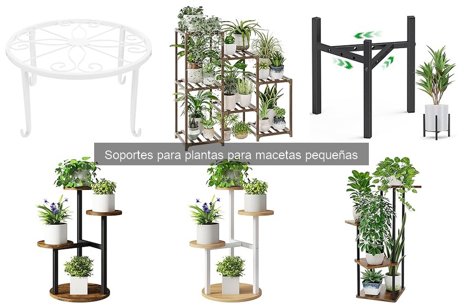 Comparativa de materiales para soportes de plantas en macetas pequeñas