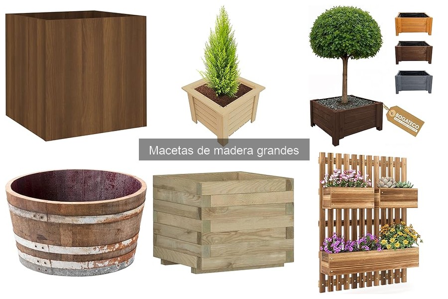 Comparativa: Macetas de Madera Grandes vs. Plásticas