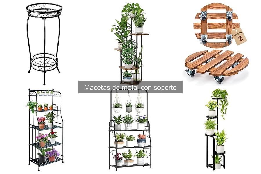 Comparativa: Macetas de Metal con Soporte vs Plástico
