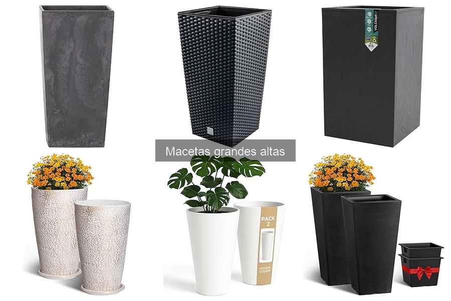 Componentes esenciales de macetas grandes altas: materiales y ventajas