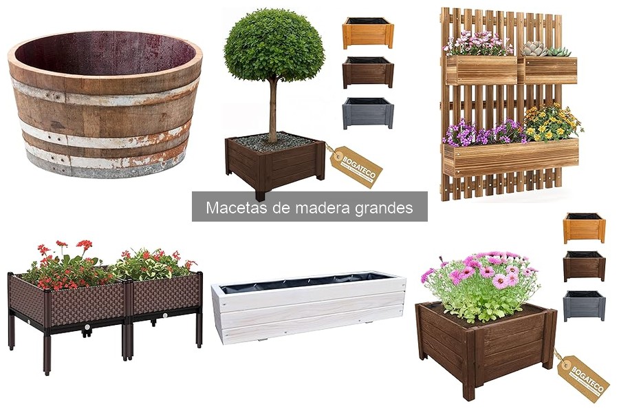 Compra macetas de madera grandes al mejor precio