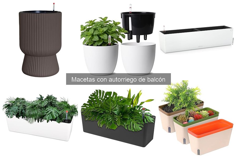 Diseño Estético de Macetas con Autorriego para Balcón