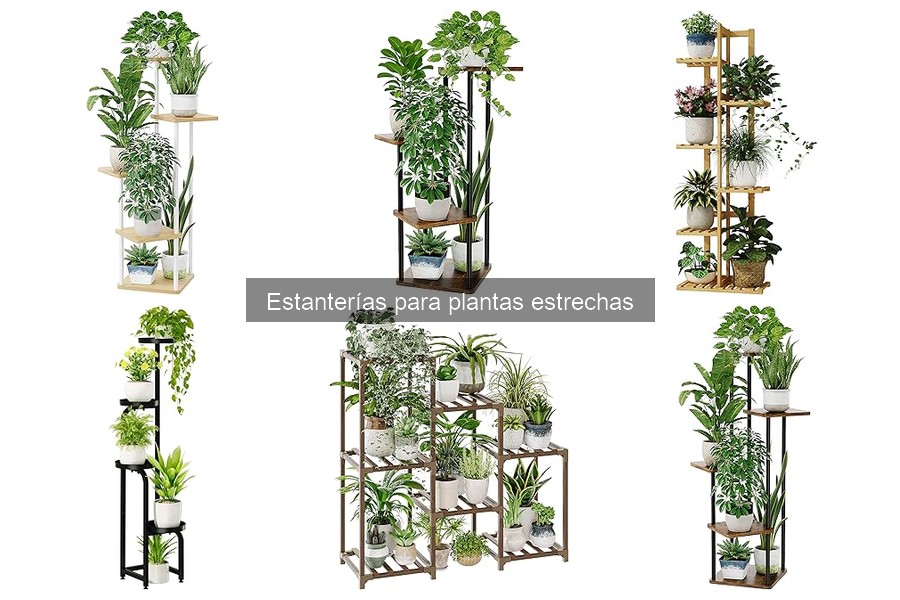 Diseños Modernos de Estanterías Estrechas para Plantas