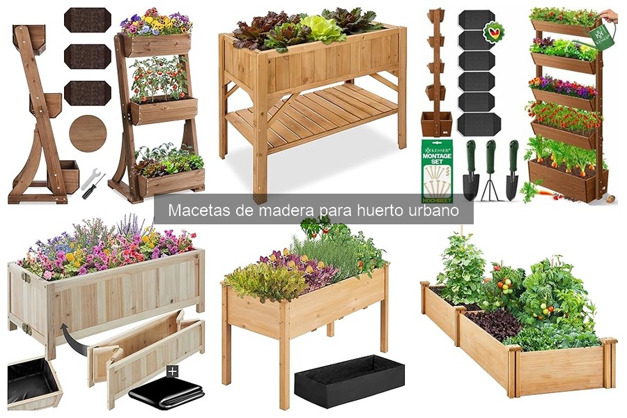 Dónde comprar macetas de madera para huerto urbano