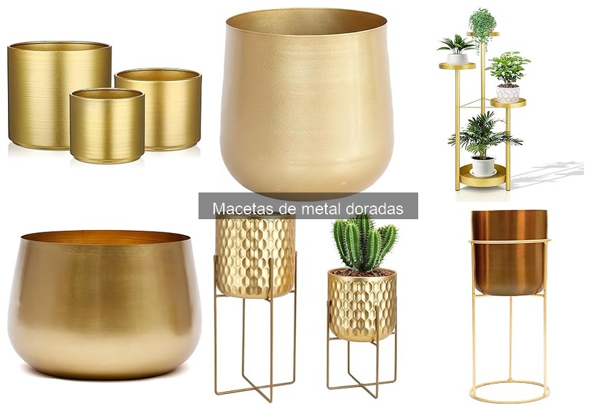 Dónde comprar macetas de metal doradas a buen precio