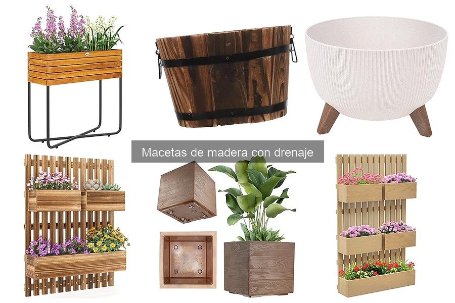 Efectos del drenaje en macetas de madera para las plantas