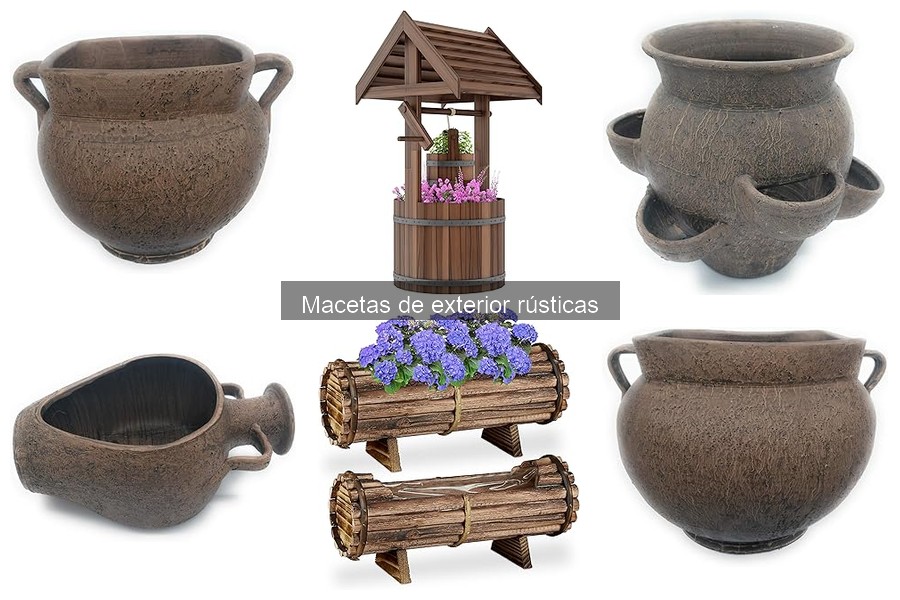 Estilos de decoración con macetas rústicas para exteriores