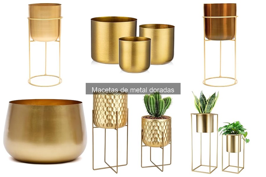 Estilos de Decoración que Combinan con Macetas de Metal Doradas