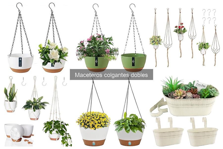 Guía de Compra de Maceteros Colgantes Dobles para Decorar