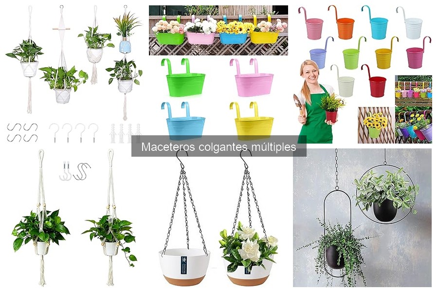 Guía para instalar maceteros colgantes múltiples fácilmente