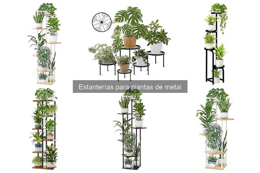 Ideas creativas de decoración con estanterías para plantas de metal