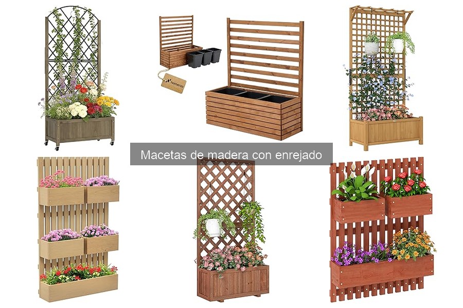 Ideas creativas para decorar con macetas de madera con enrejado