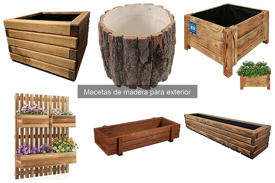 Ideas creativas para decorar con macetas de madera en exteriores