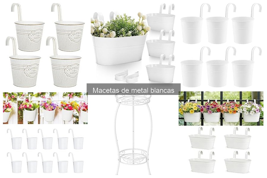 Ideas creativas para decorar con macetas de metal blancas
