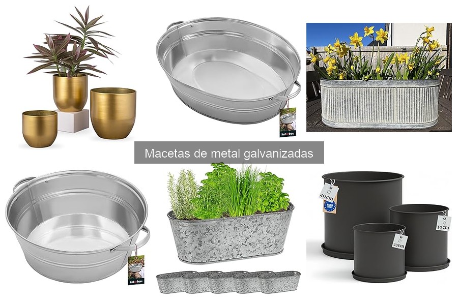Ideas creativas para decorar con macetas de metal galvanizado