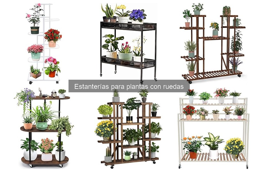 Ideas creativas para estanterías de plantas con ruedas