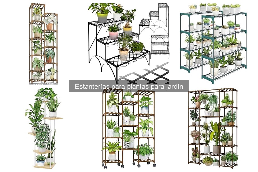 Ideas Creativas para Estanterías de Plantas en Jardines
