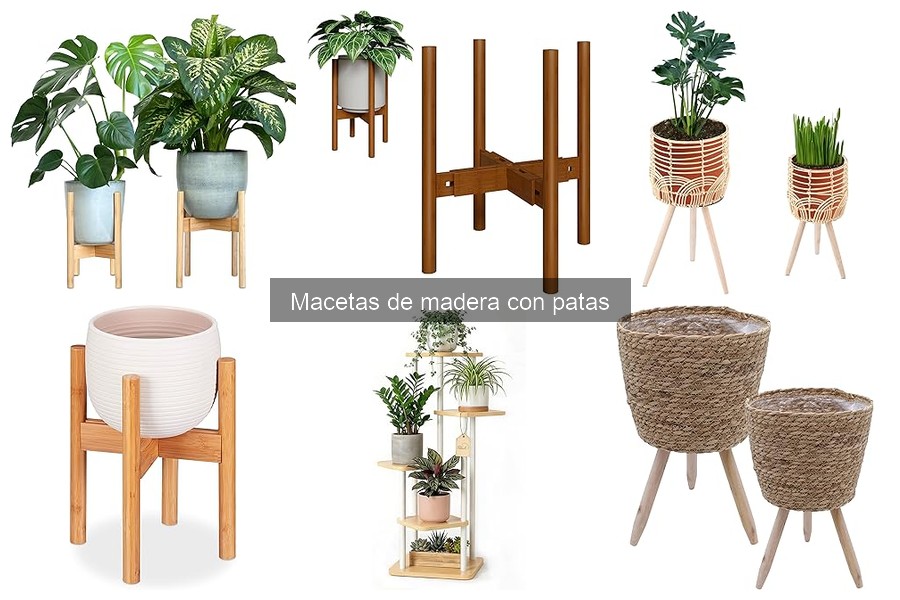 Inspírate con Macetas de Madera con Patas para Decorar